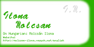 ilona molcsan business card